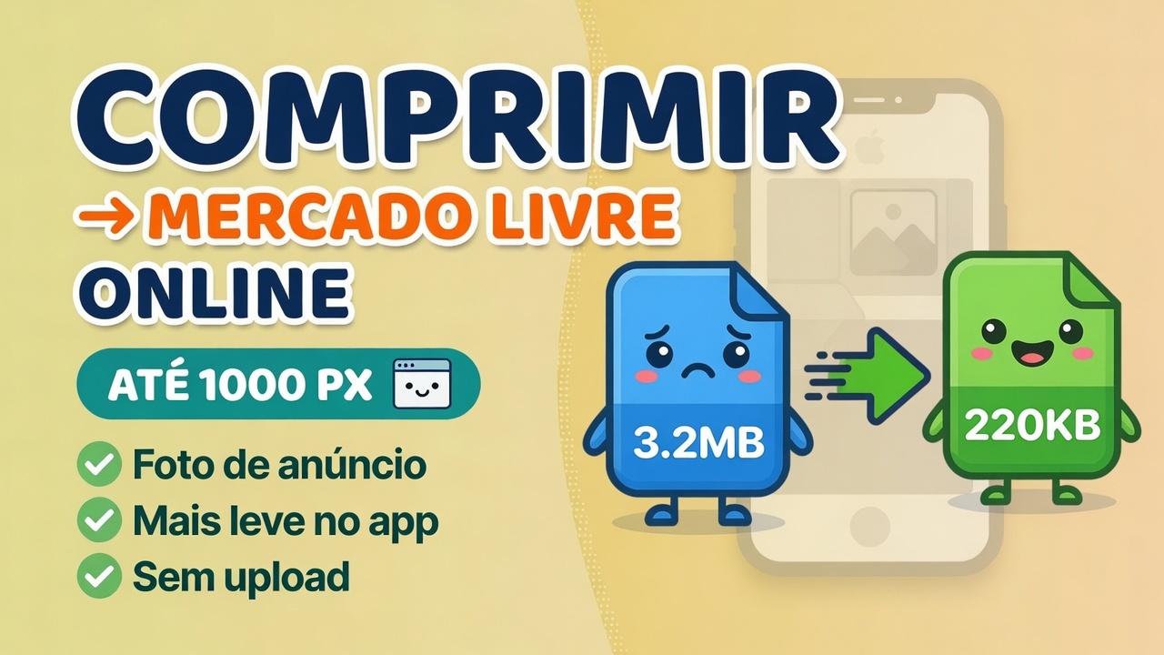 Comprimir Imagem Mercado Livre Online - Foto de Anúncio Mais Leve